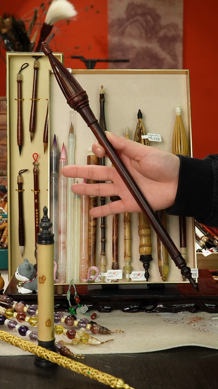 166号闪孤品高货毛笔链接 清水试笔 蘸墨不退