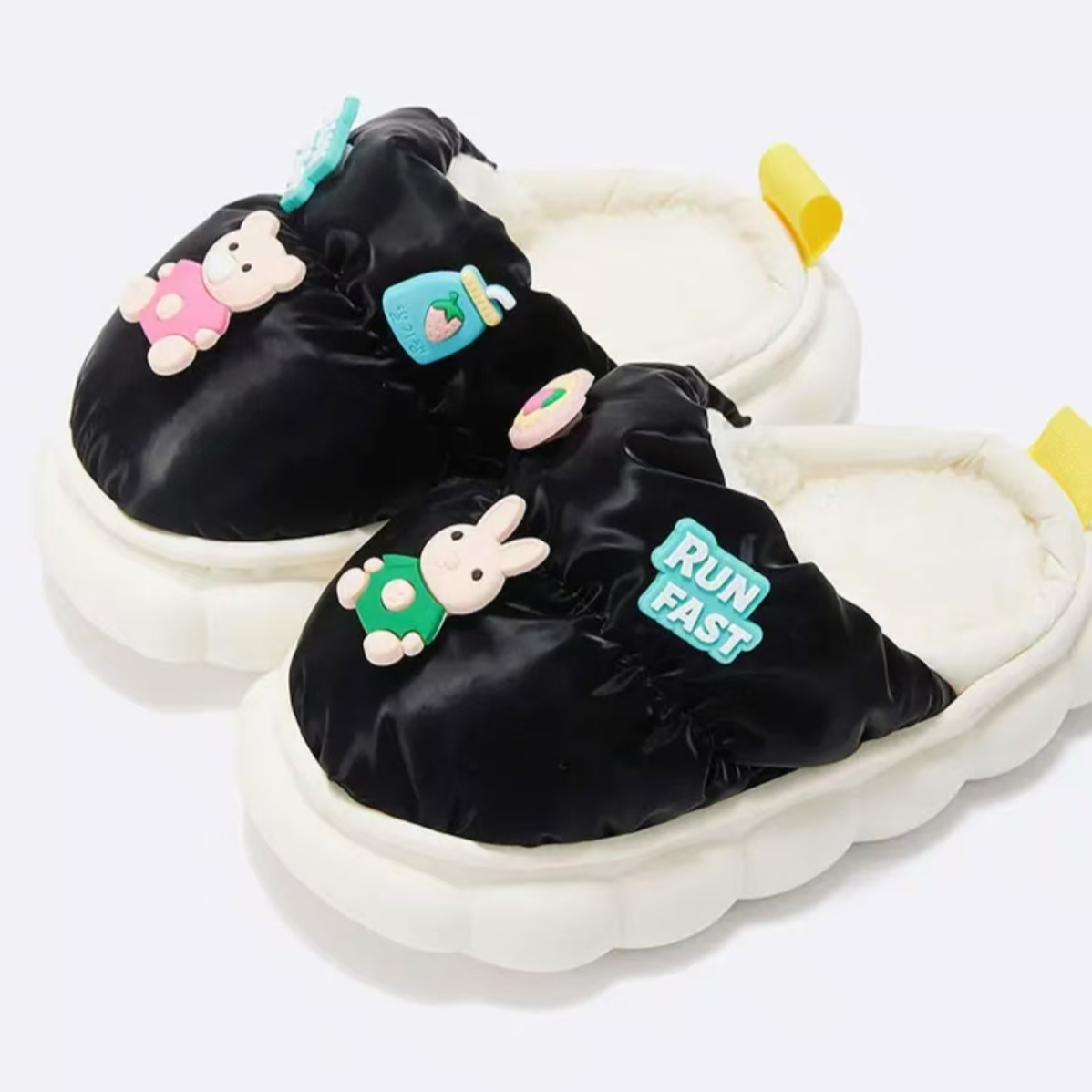 男女通用冬季卡通通用女拖鞋外穿棉鞋时尚厚底