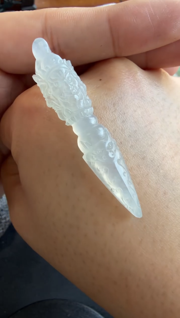 未镶嵌定制翡翠降魔杵