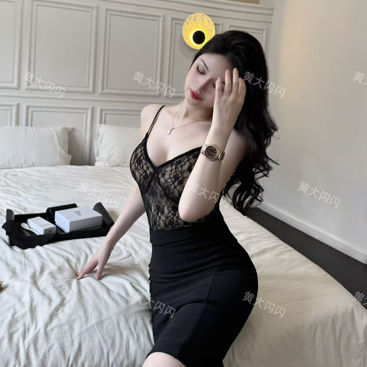 【黄大闪闪原创】纯欲显瘦气质修身定制性感上衣SSX6500