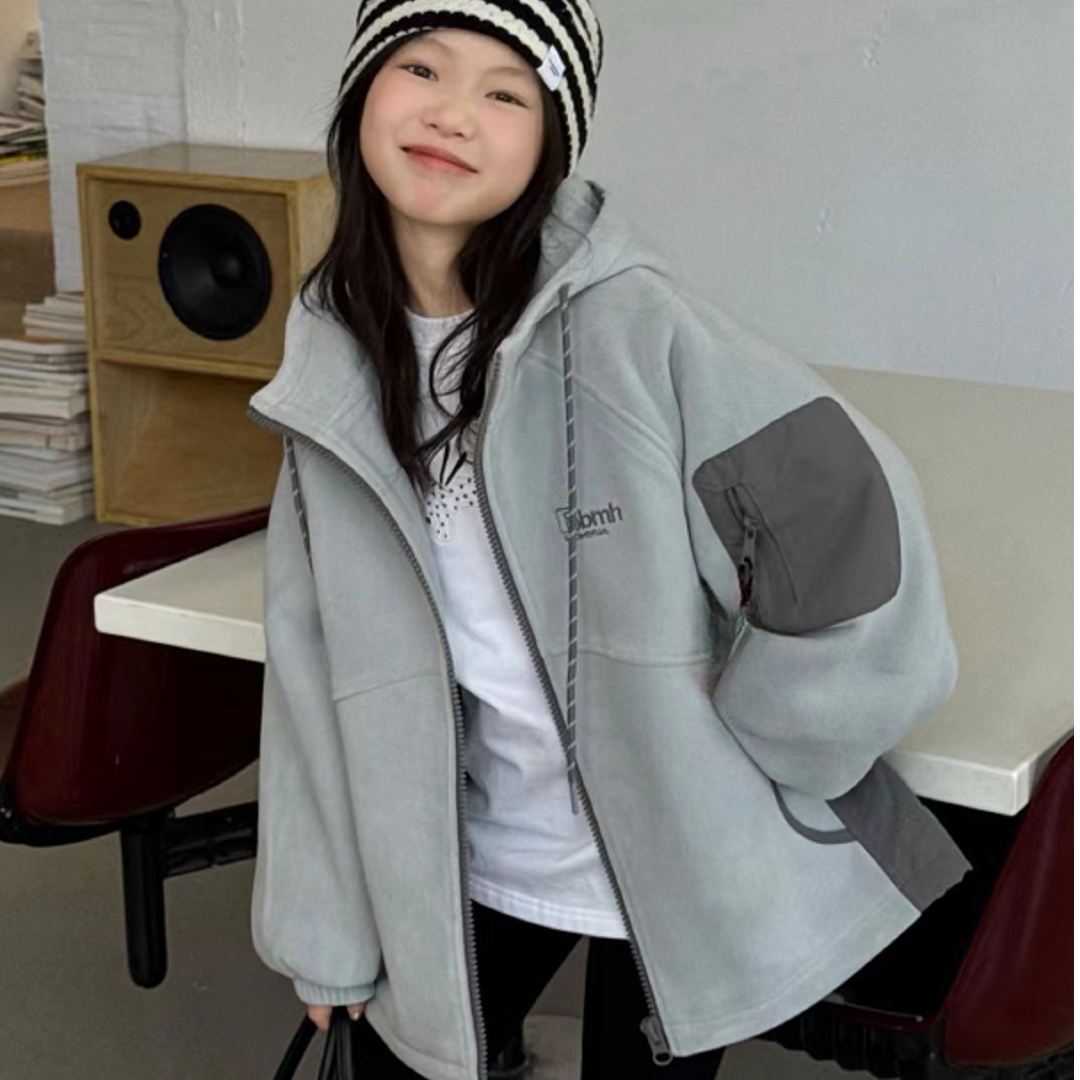 PEACH2025摇粒绒棉服儿童外套韩版时尚