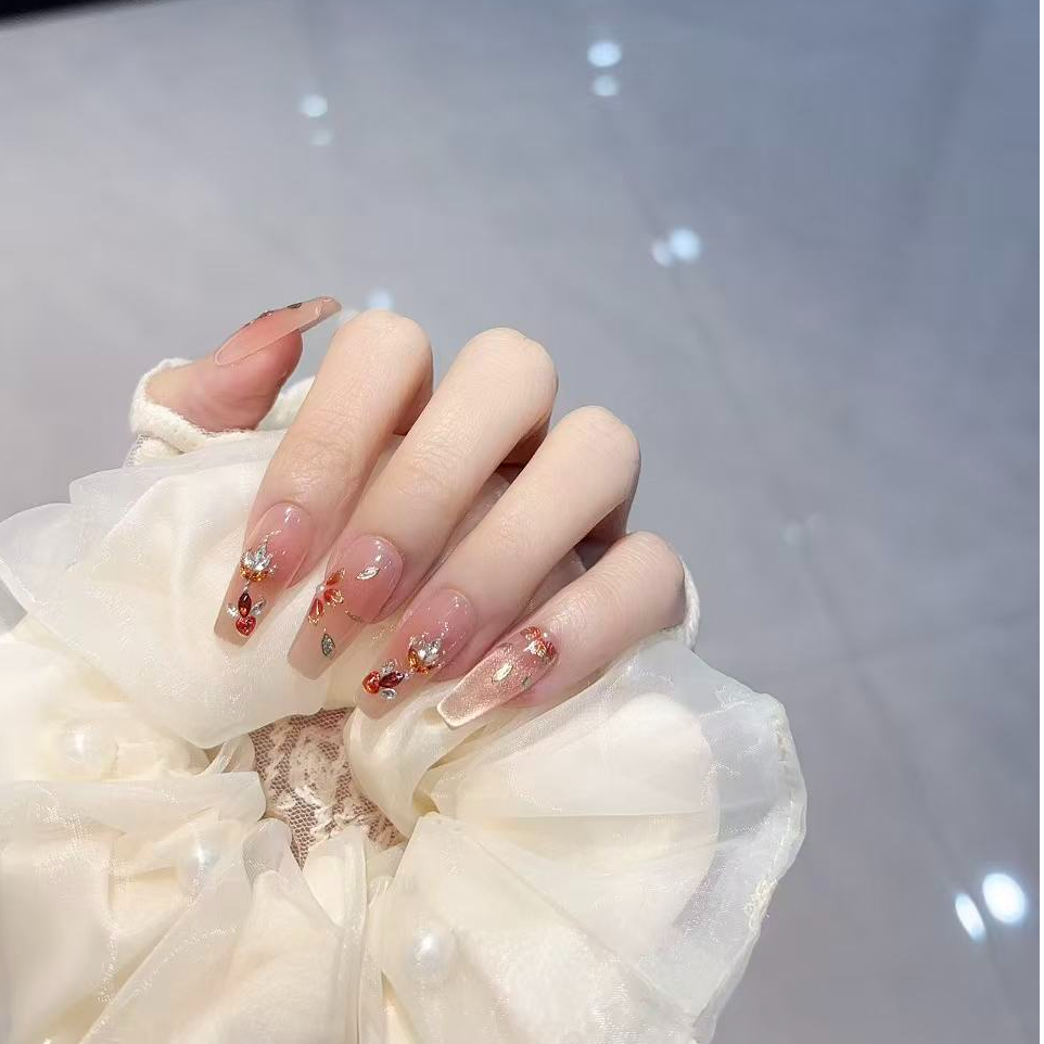 【好运锦鲤】手工穿戴甲国风高级感美甲显白猫眼