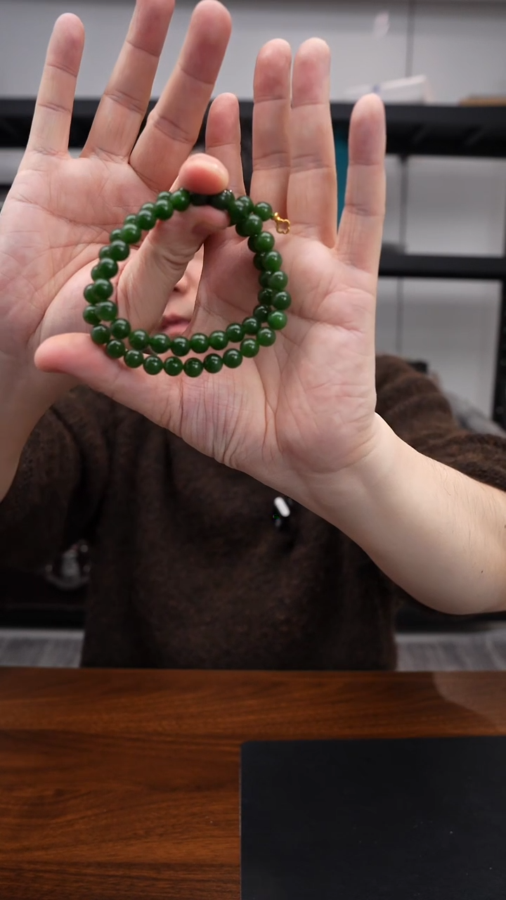 项链18K金镶嵌和田玉1223DL339（多样性发其一）项链