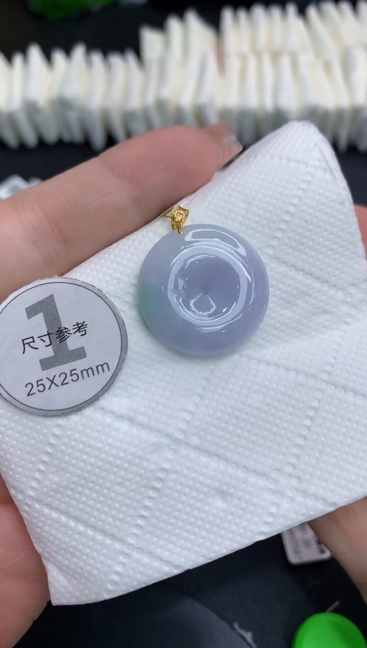 吊坠(不含链)18K金镶嵌翡翠1111111111