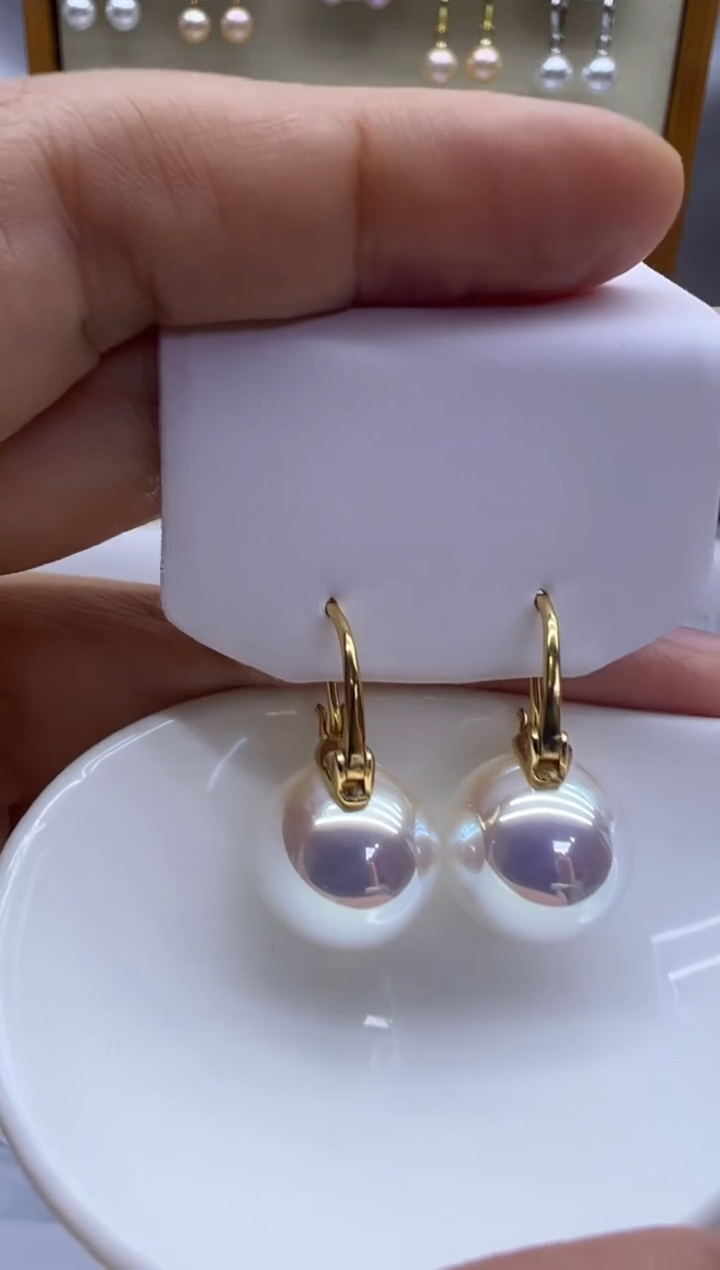 银S925镶嵌耳饰淡水珍珠700