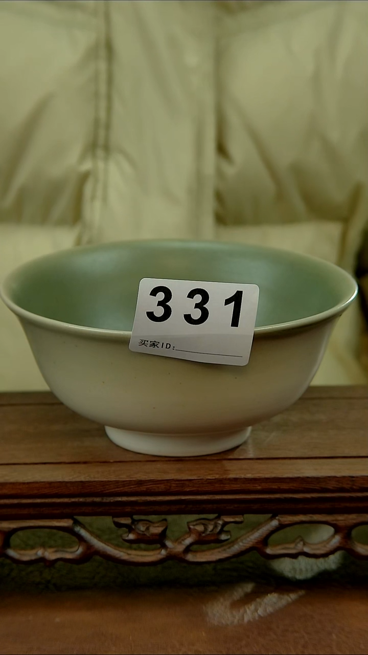 绿白釉米饭碗5寸331