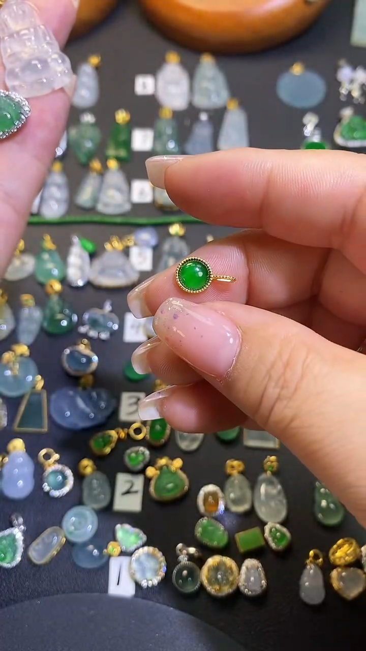 【闪购商品】翡翠银S925镶嵌吊坠(不含链)1