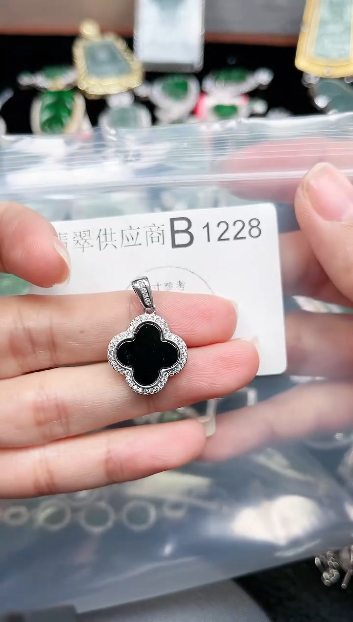 【闪购商品】翡翠颈饰未镶嵌赠皮绳1228