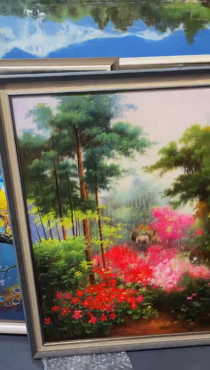 【闪购商品】油画37号 75*100 鹿林-手绘油画