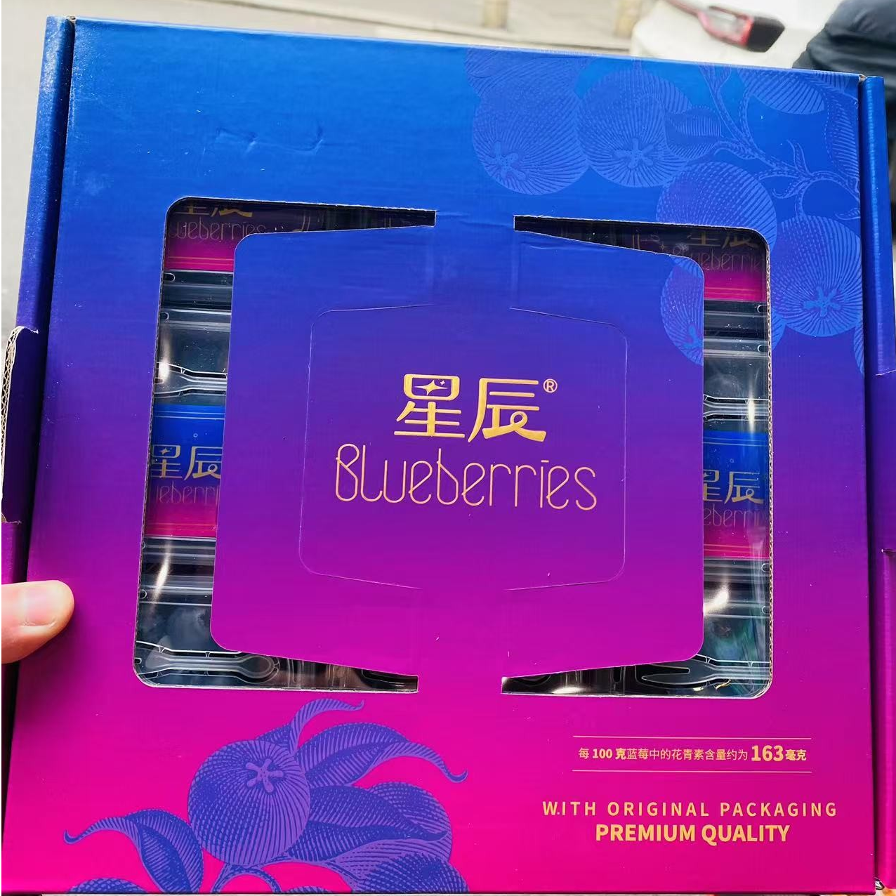 云南蓝莓礼盒一件（100g*9杯）18mm云南水果云南水果同城送
