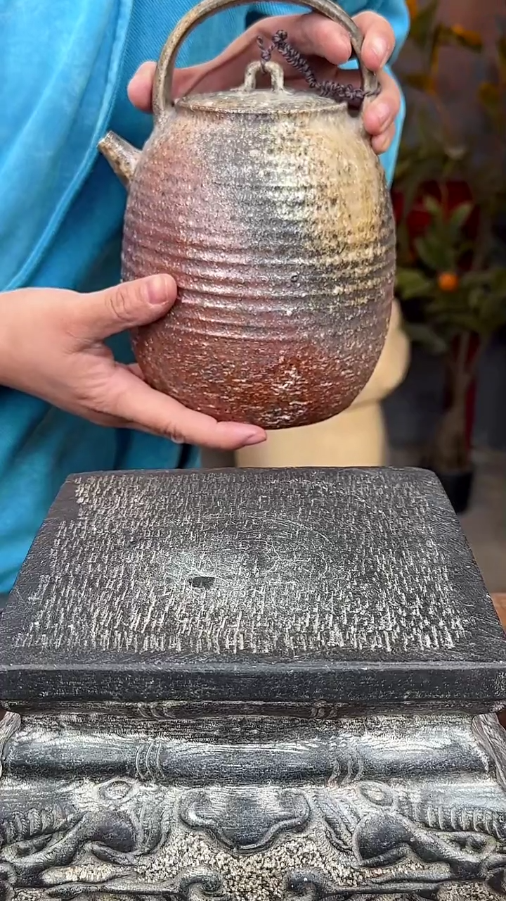 【闪购商品】摆件柴窑裸烧大容量壶