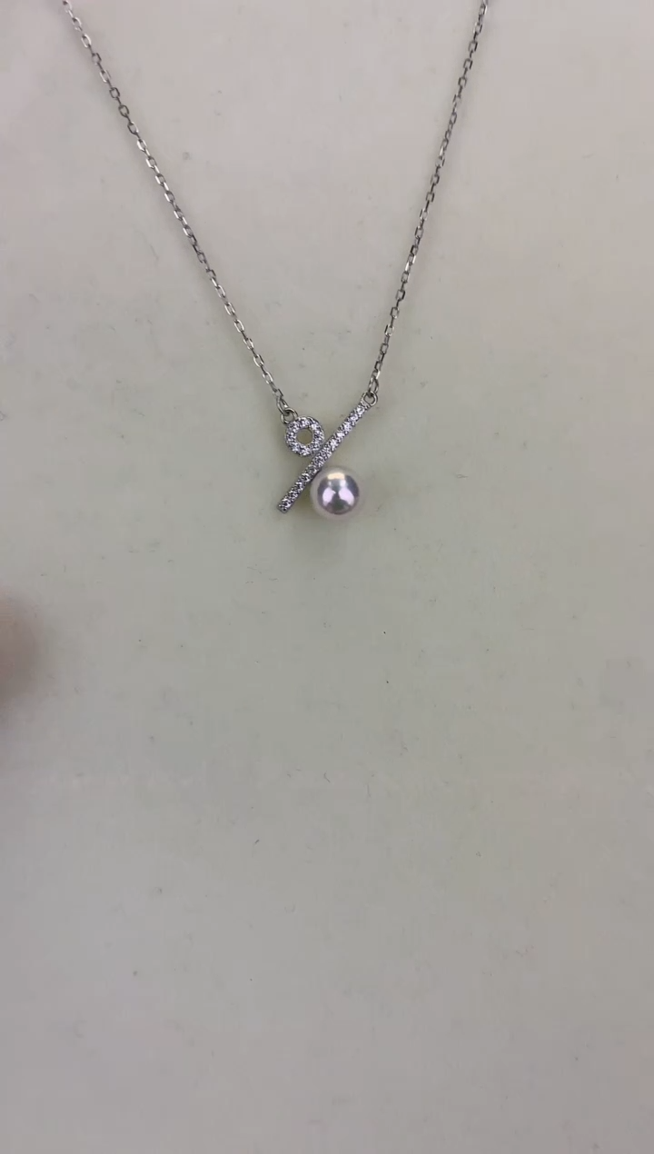银S925镶嵌DA海水珍珠 GD087 套链