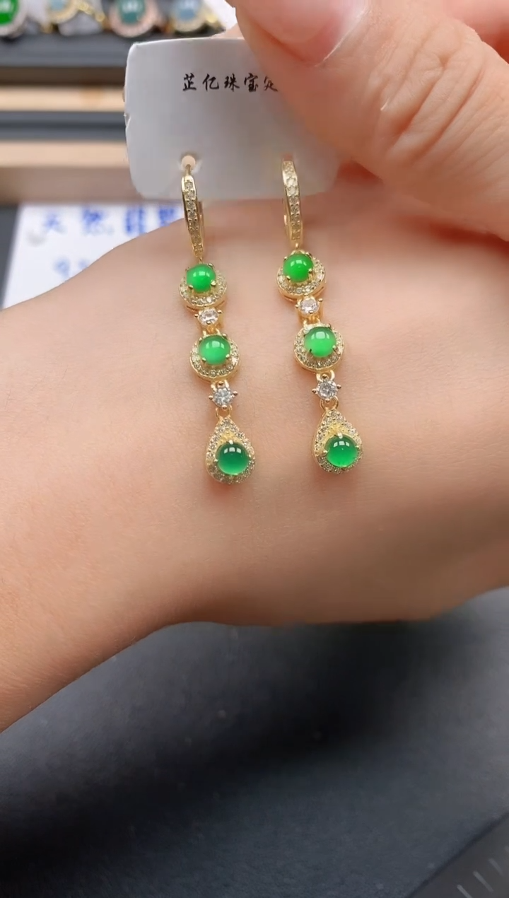 银S925镶嵌戒指翡翠111