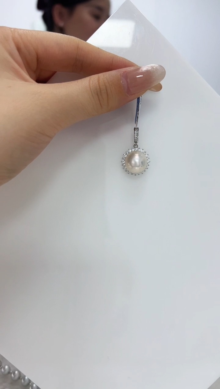 【闪购商品】淡水珍珠DA银S925镶嵌b399 珍珠吊坠 12