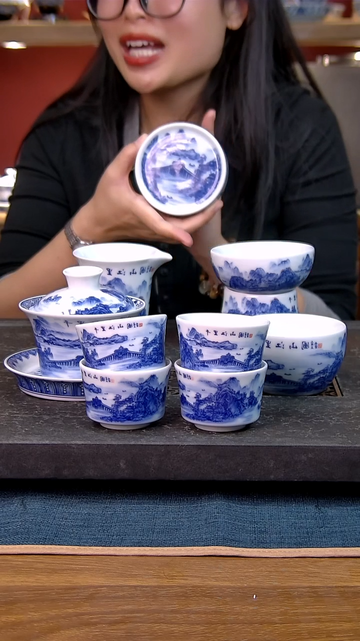  简装家用款9件套 白瓷陶瓷茶具