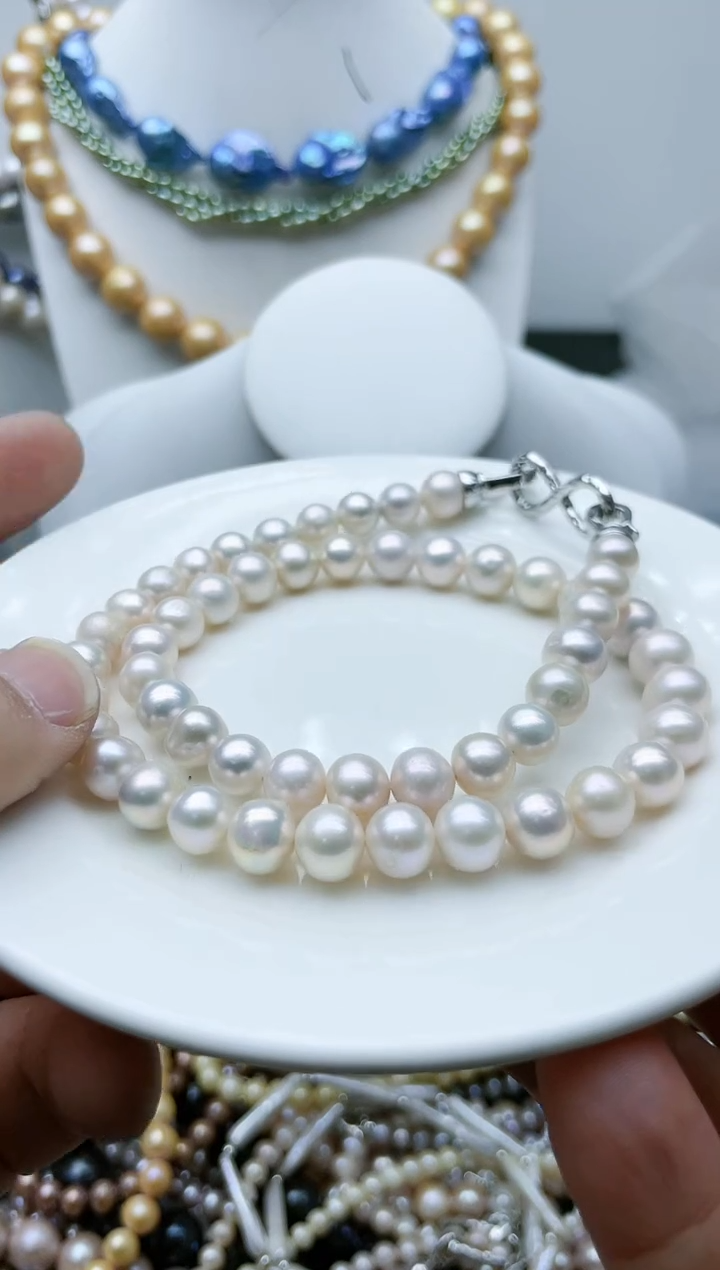 【闪购商品】淡水珍珠颈饰钛钢1