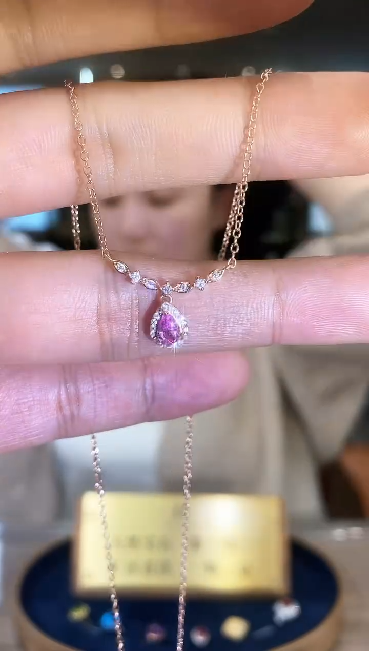 【闪购商品】蓝宝石项链银S925镶嵌05