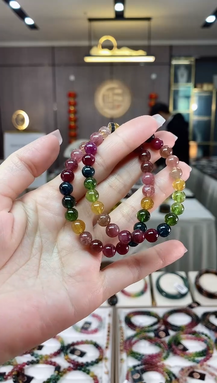 【闪购商品】碧玺单圈手串7mm+未镶嵌（多样性发一条）hon