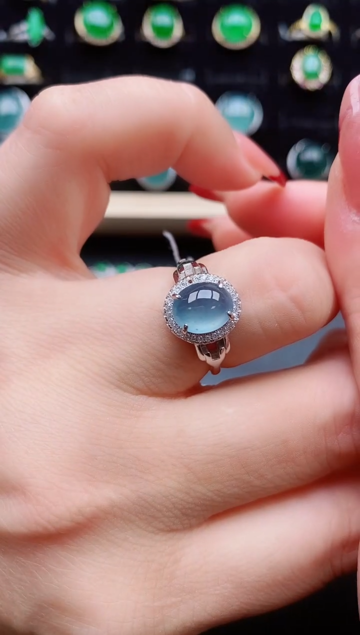 【闪购商品】翡翠戒指银S925镶嵌312321