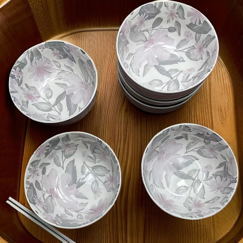 5.5英寸欧式田园小新清加厚陶瓷餐具釉下彩吃饭碗米饭碗家用大号