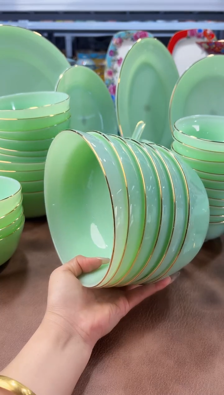 玉瓷6.5英寸面碗6个