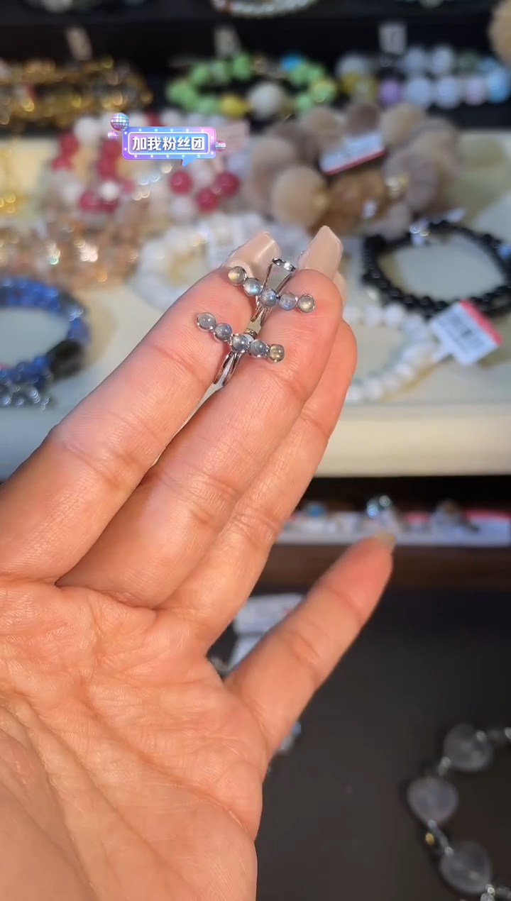 未镶嵌耳环月光石k672多样性发货一件