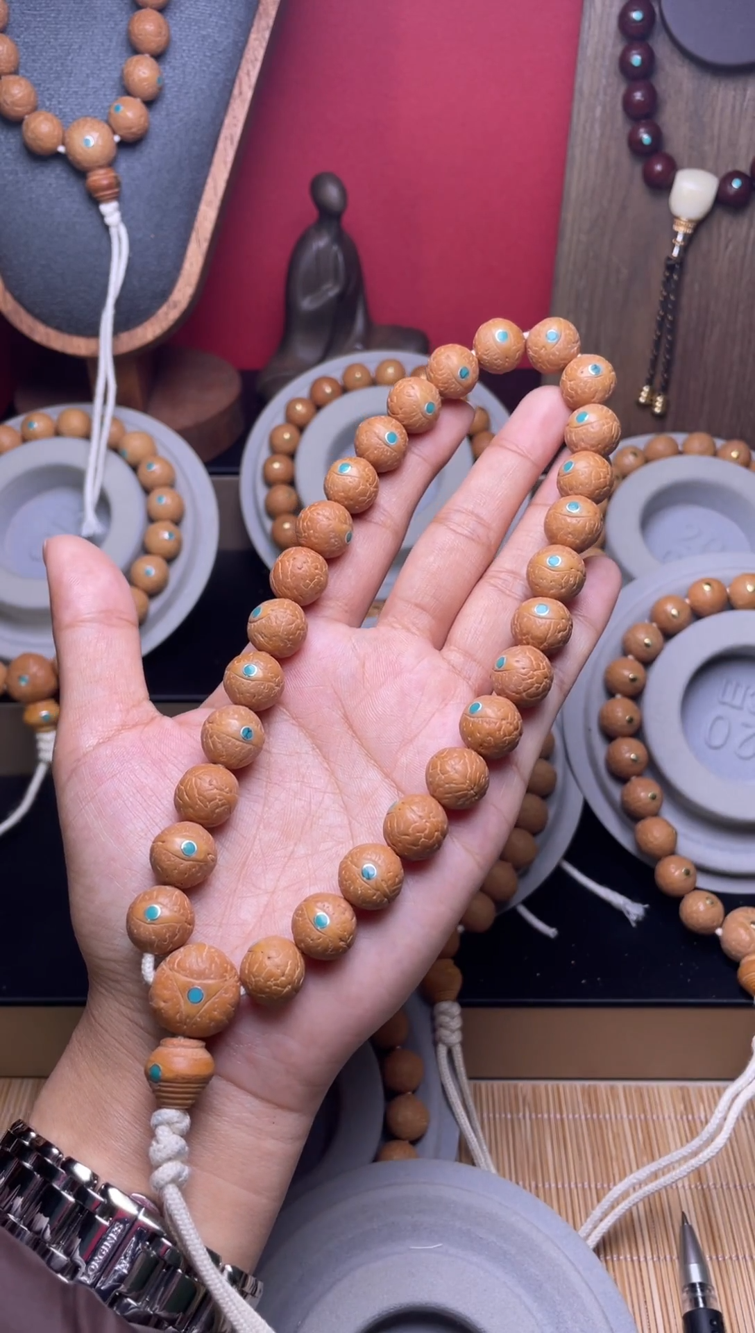 吊坠凤眼菩提12凤眼松钉手持