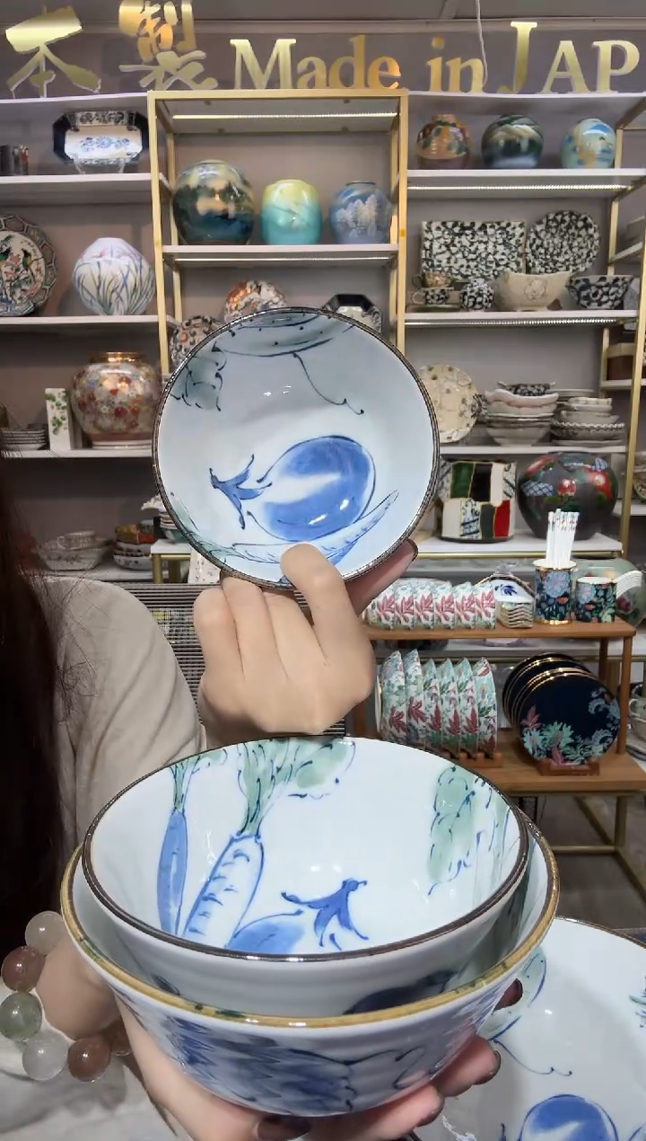 陶瓷野菜饭碗12cm两支