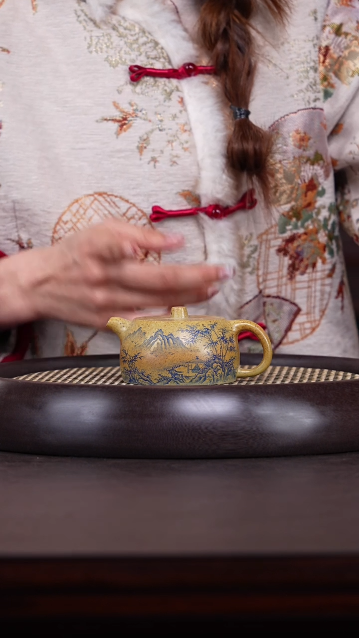 【闪购商品】紫砂茶壶十竹斋13-32 柴烧矮井栏120c