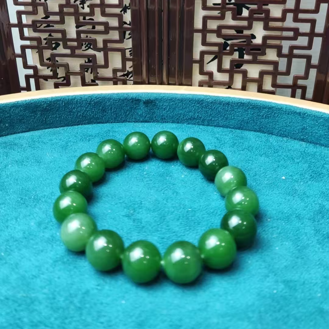 和田玉碧玉猫眼手串