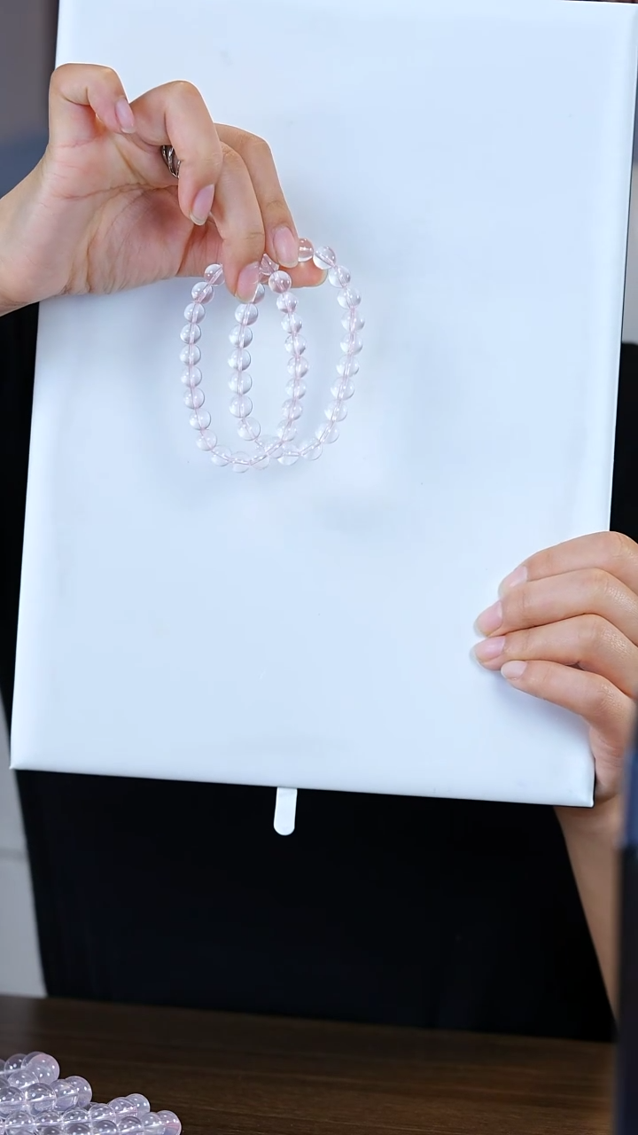 【闪购商品】水晶单圈未镶嵌A033-粉晶单圈8mm-多样性发其一