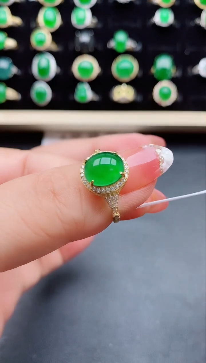 【闪购商品】翡翠戒指银S925镶嵌21212