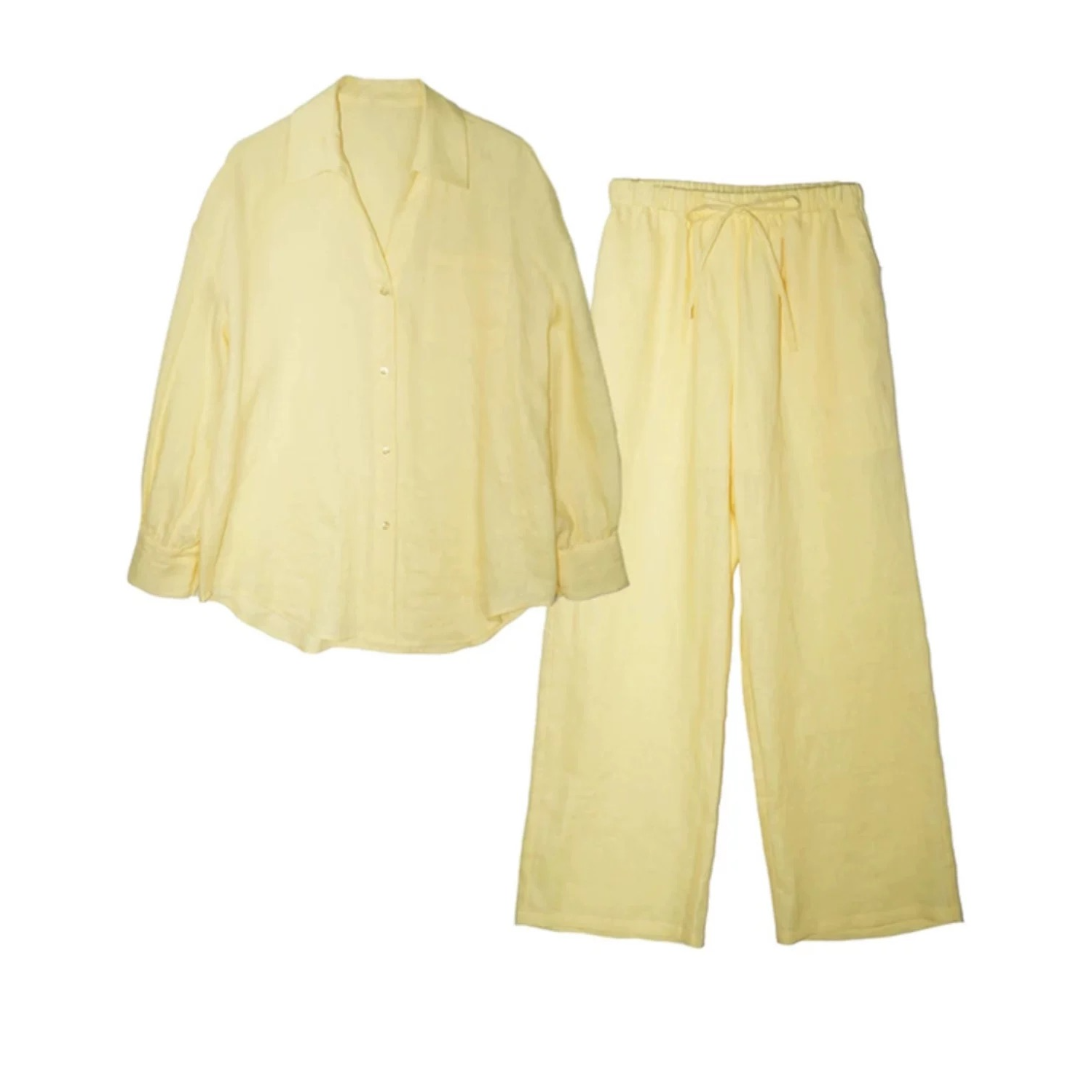 南油小众设计师新品慵懒亚麻套装