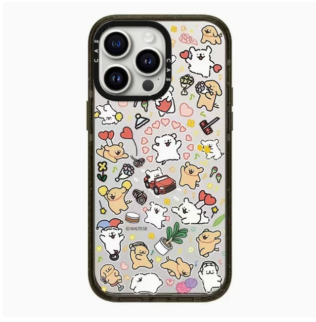 case线条小狗苹果16pro手机壳适用16promax透明c家14/15手机壳12