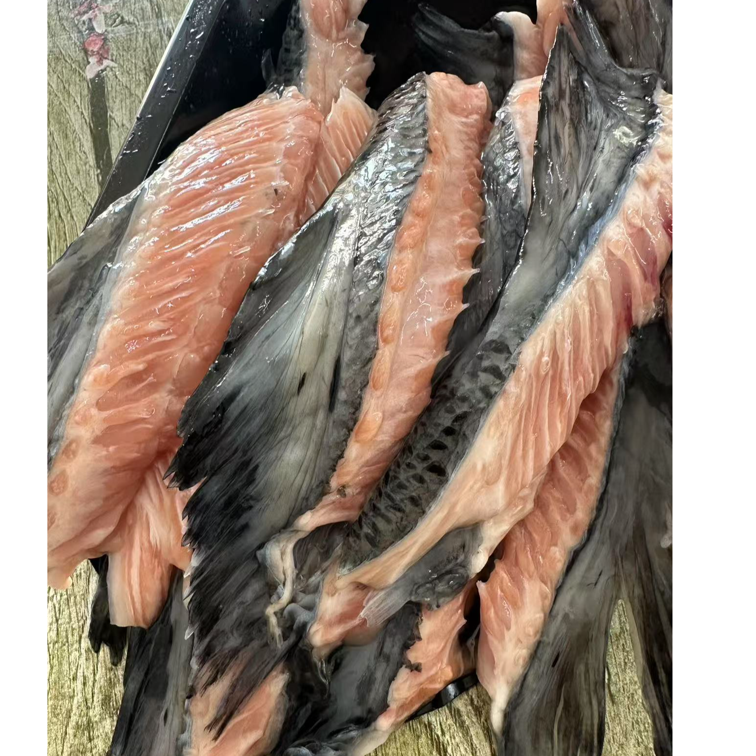 【万成专属】冷冻三文鱼（大西洋鲑鱼）鱼背鳍 一份4包，每包500克