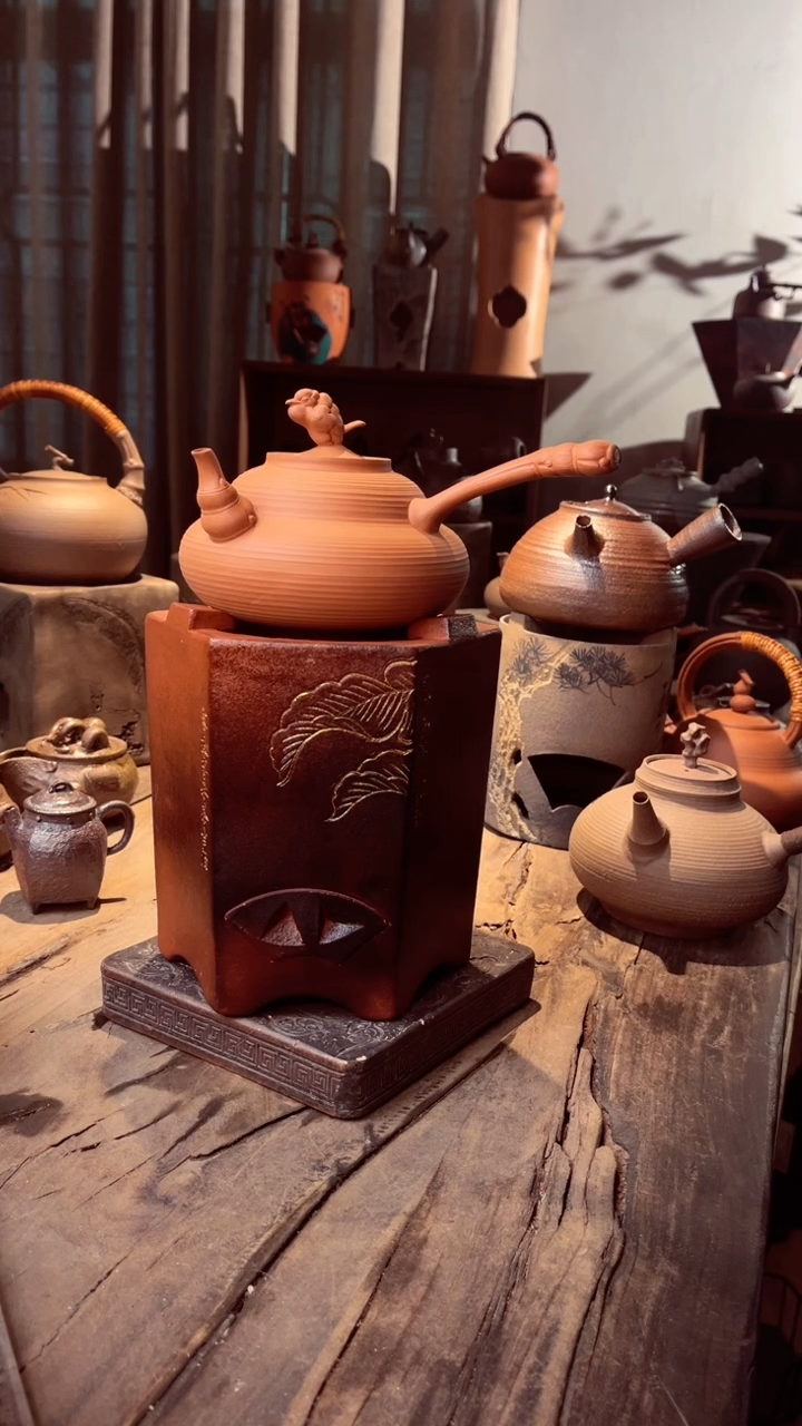 【闪购商品】壶一步到位喜鹊壶加芭蕉炉