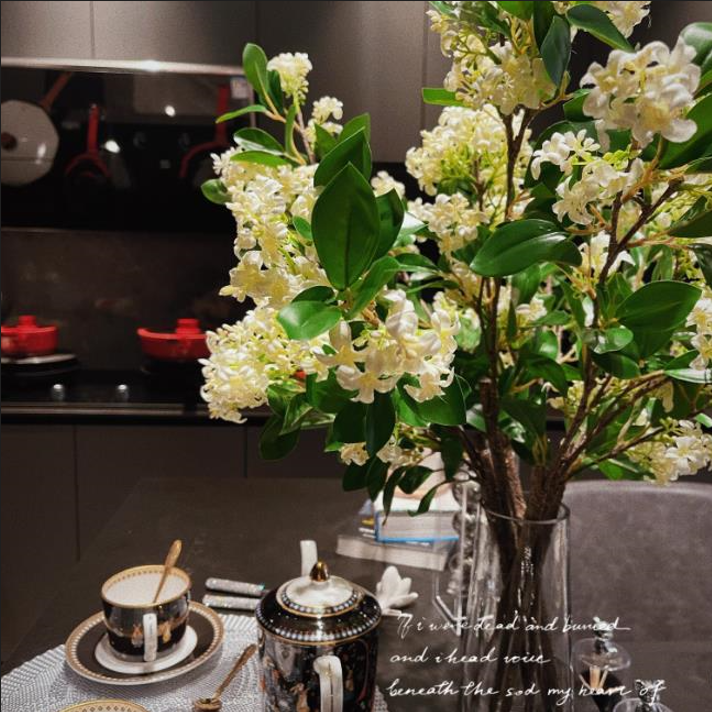 【唐森森设计款】千里香仿真花假花客厅装饰绢花轻奢极简法式欧式