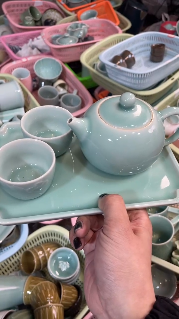 【闪购商品】1壶2杯 特价福利 微瑕 慧仙青瓷