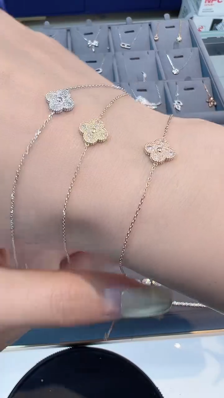 【闪购商品】钻石手链18K金镶嵌多样性发一