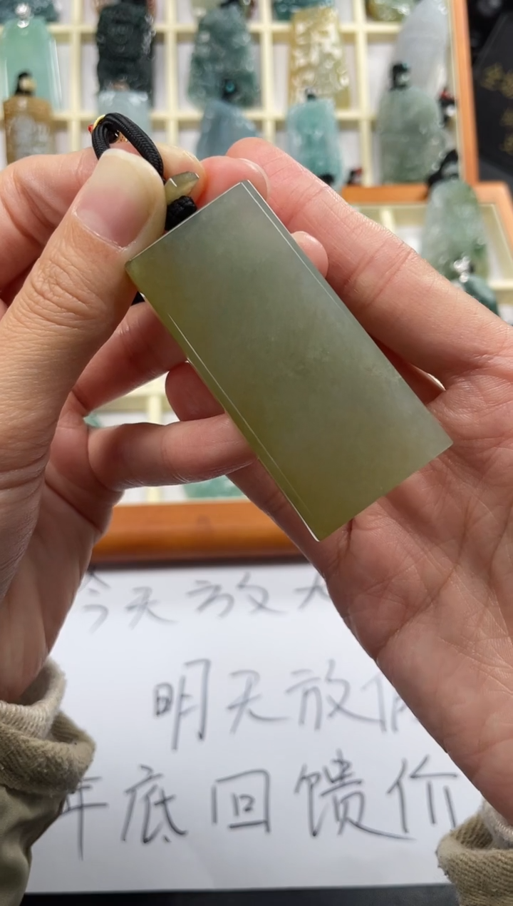 【闪购商品】翡翠颈饰未镶嵌无事牌