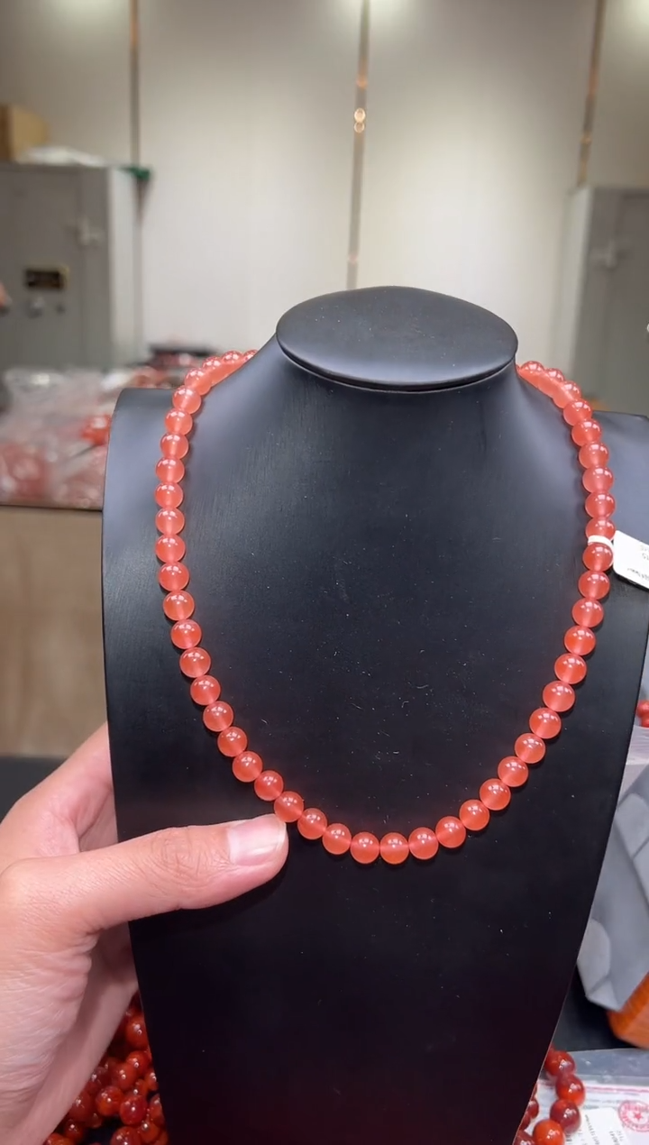 【闪购商品】南红玛瑙颈饰未镶嵌8mm/yz01615多样性发货
