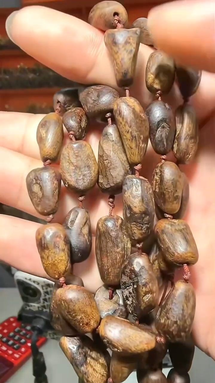 沉香手串b18号沉水惠安瘤疤42g多样性发一