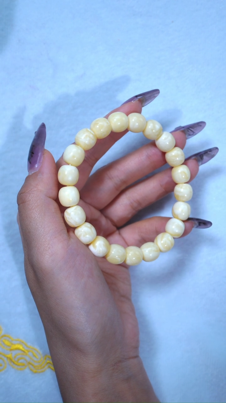 【闪购商品】蜜蜡手链未镶嵌收藏级10mm瓷白浓蜡超高桩