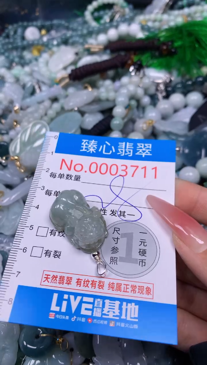 【闪购商品】翡翠颈饰未镶嵌含绳0003711