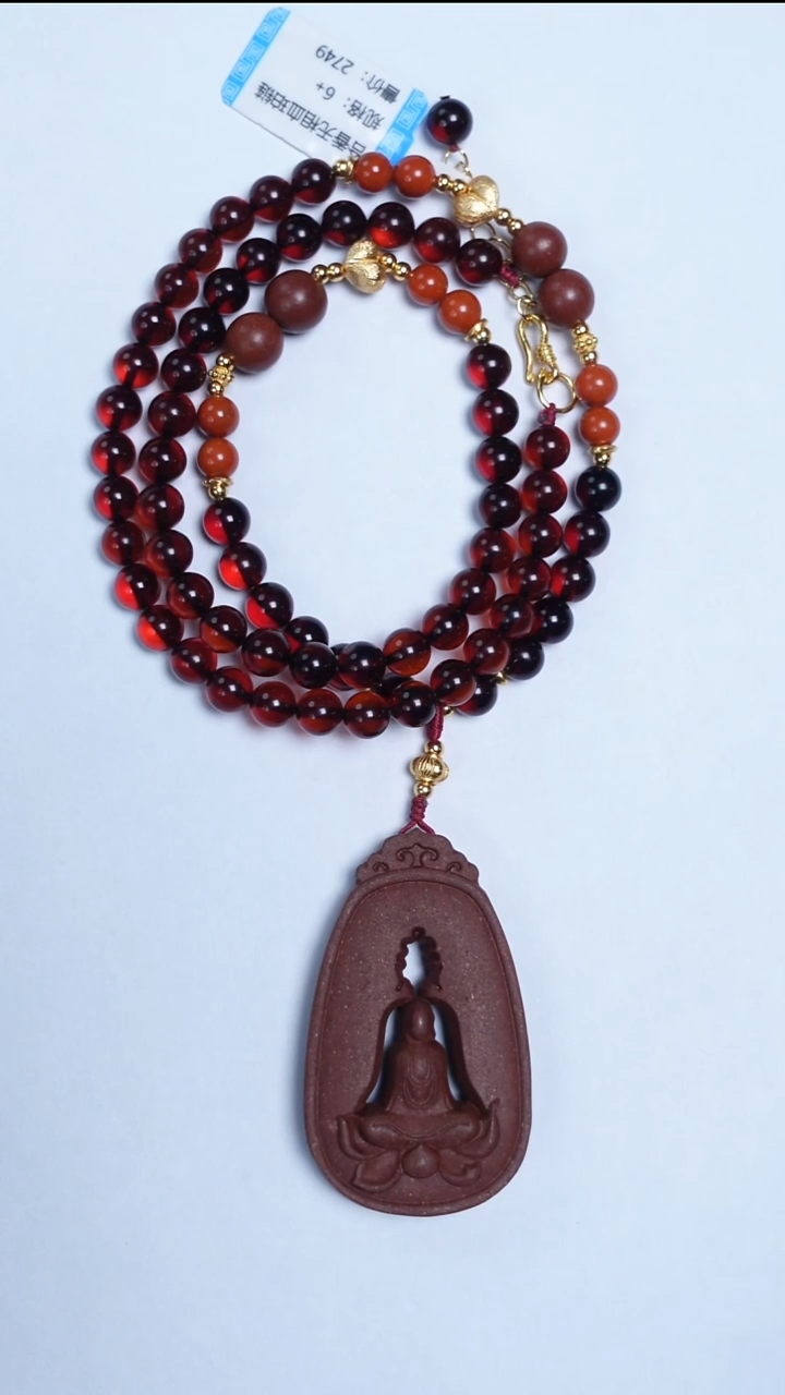 血珀颈饰未镶嵌血珀合香项链6mm