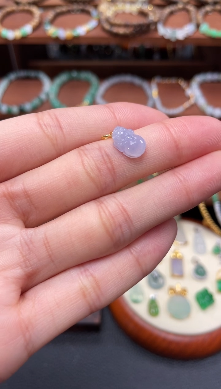 【闪购商品】翡翠吊坠(不含链)18K金镶嵌一个  JK481