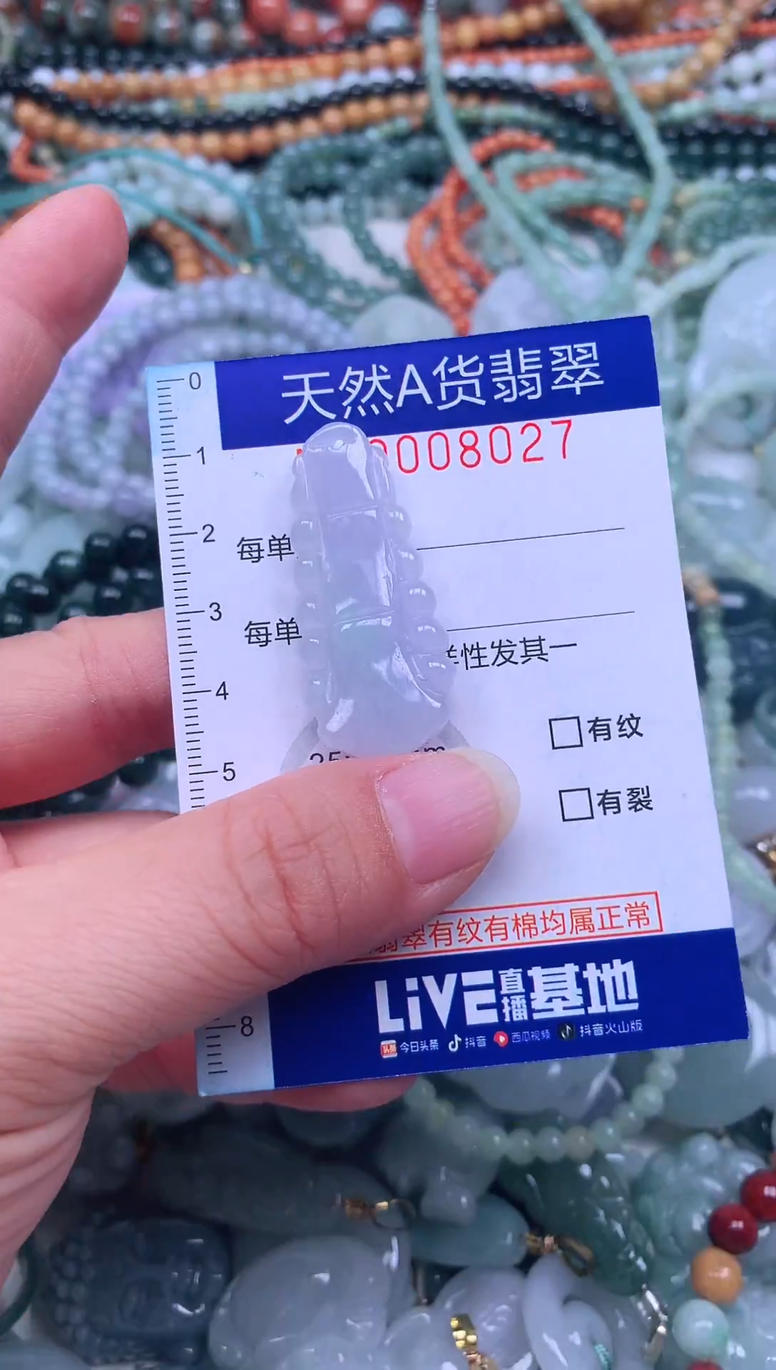 颈饰未镶嵌翡翠天然翡翠