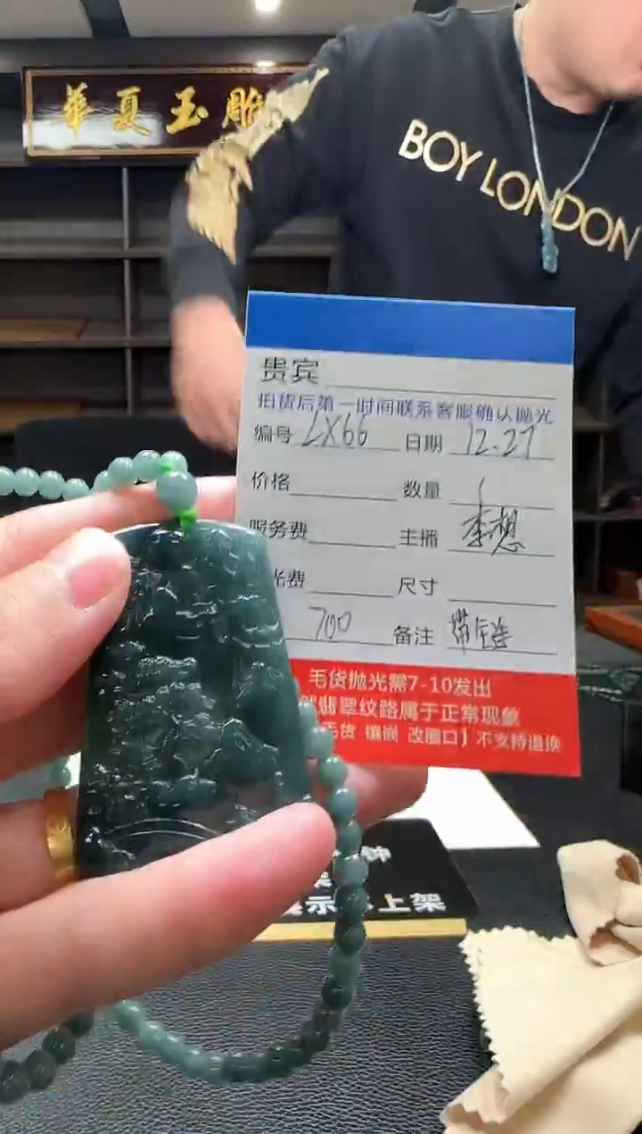 未镶嵌定制翡翠LX66翡翠吊坠赠珠链-多样性发其一