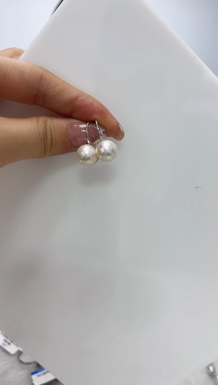 【闪购商品】淡水珍珠DA银S925镶嵌耳钉 B670