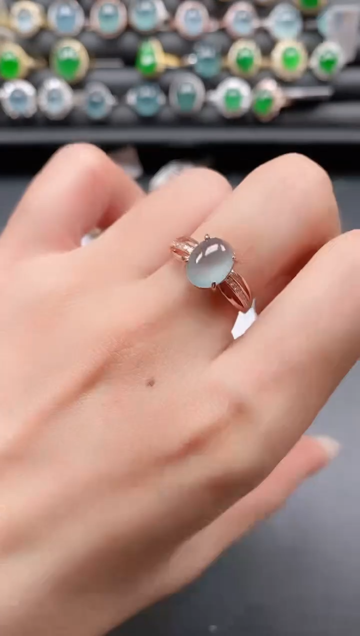 银S925镶嵌戒指翡翠11111